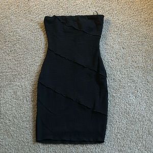 Princess Polly black tube strapless dress